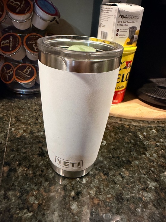 Yeti Other - YETI White Stainless Steel Tumbler 20oz Green mag with Mystery Ranch Sticker ❤️